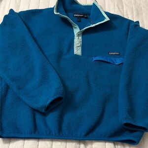 Patagonia Teal Fleece Quarter-Zip Pullover